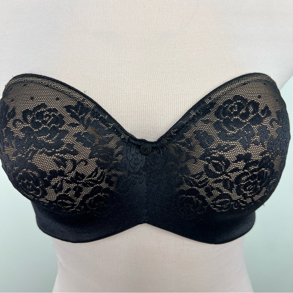 Soma Black Lace Strapless Bra